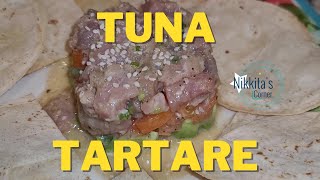 TUNA TARTARE RECIPE WITH AVOCADO AND TOMATOES [upl. by Mell]