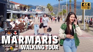 Marmaris Muğla Walking Tour  April 2022 Turkey 4K UHD [upl. by Mallory26]