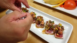 Seared Tuna With Mango Salsa  How To Make Sushi Series [upl. by Andrade]