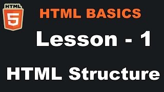 Lesson 1  HTML Structure  HTML Basics In Hindi [upl. by Lanfri]