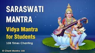 Saraswati Mantra  Vidya Mantra for Students  108 Times [upl. by Nivan102]