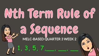 NTH TERM RULE OF A SEQUENCE GRADE 6 [upl. by Tnomal]