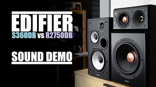 Edifier S360DB vs Edifier R2750DB  Sound Comparison [upl. by Alra240]