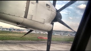 ATR72 takeoff and hard landing [upl. by Dahs]