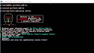 Office addin Yeoman Generator demonstration [upl. by Attenad]