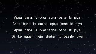 Apna Bana Le  Bhediya Karaoke Version [upl. by Mavilia]