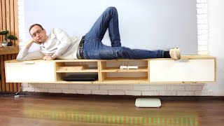 How To Build A Floating Media Console  TV Stand Tutorial  Floating Entertainment Center [upl. by Westphal]