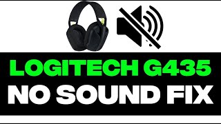 How To Fix Logitech G435 NO SOUND NEW2025 [upl. by Herahab350]