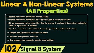 Linear and NonLinear Systems All Properties [upl. by Lyram]