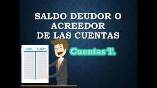 ¿SALDO DEUDOR O ACREEDOR DE LAS CUENTAS ¿COMO LO DETERMINAMOS [upl. by Breanne]