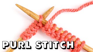 How to PURL STITCH for Total Beginners [upl. by Skip]