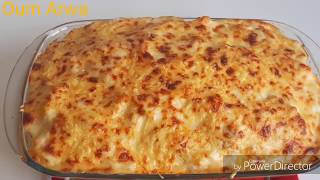 كراتان المكرونة بالدجاج و البشاميلبطريقة جد سهلة gratin de pâtes au poulet [upl. by Akinar]