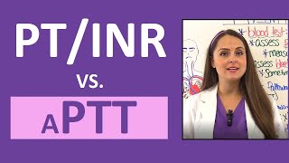 PTINR vs aPTT PTT Nursing Explained NCLEX Lab Values [upl. by Awad756]