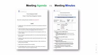 Meeting Agenda vs Minutes [upl. by Kwan852]