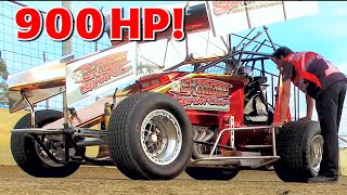 I DROVE A 900HP SPRINT CAR  Insane V8 Power [upl. by Wichman]