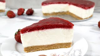 🍓 Čizkejk sa jagodama  ne peče se  fantazija ukusa  Strawberry Cheesecake [upl. by Klump929]