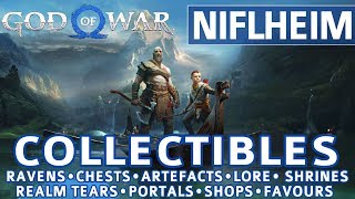 God of War  Niflheim All Collectible Locations Favors Valkyries Shops Realm Tears  100 [upl. by Venable]