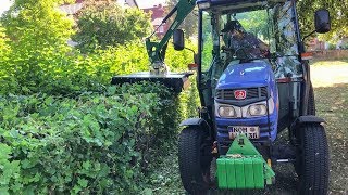 Small Tractor Mounted Hedge Trimmer  GreenTec RC 132 [upl. by Petulia]