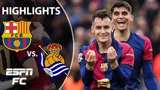 UNSTOPPABLE 🙌 Barcelona vs Real Sociedad  LALIGA Highlights  ESPN FC [upl. by Analihp]