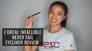 LOREAL INFALLIBLE EYELINER PENCIL REVIEW [upl. by Turmel]