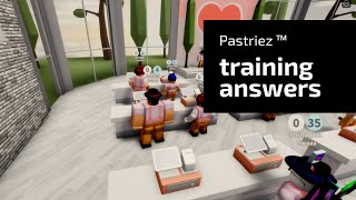 Pastriez Bakery Cashier Training Answers 2021  How to PASS your TRAINING ROBLOX [upl. by Harlie]