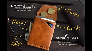 Introducing Grain Wallet  Best Minimalist Wallet Cash Cards Coin pouch and key slots [upl. by Eelyak432]