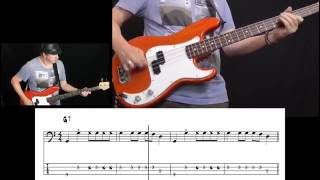 Grease  Youre The One That I Want Bass Cover with tabs in video [upl. by Assirem927]