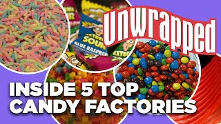 Behind the Scenes at 5 Top Candy Factories  UNWRAPPED  Food Network [upl. by Adama]