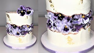 Cake decorating tutorials  FAULT LINE CAKE  Sugarella Sweets [upl. by Edahsalof]