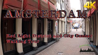 4K HDR  Amsterdam Red Light District and City Center Walking Tour Live Cam  Netherlands Holland [upl. by Nnylasor]