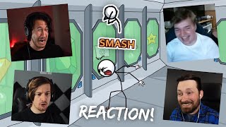 Youtubers React To SMASH Dragon Ball Z Reference Henry Stickmin  Completing The Mission [upl. by Lichtenfeld]