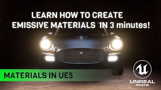 HOW TO CREATE LIGHT MATERIALS EMISSIVE MATERIAL IN UNREAL ENGINE 5 [upl. by Lemrej]