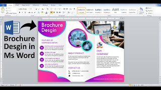 Printable Creative Brochure Design Using Microsoft Office Word Brochure Leaflet Flyer Design [upl. by Roseann]