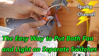 The Easy Way to Put Light and Fan on Separate Switches With Some Luck [upl. by Birkle168]