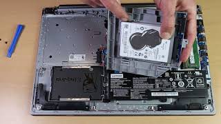 Adding SSD to Laptop Lenovo Ideapad 52015IKB SATA3 Adapter Hard Drive Caddy Laptop Disassemble [upl. by Analise]