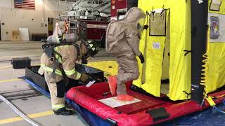 Haz Mat Team Decon Drill [upl. by Dorry]