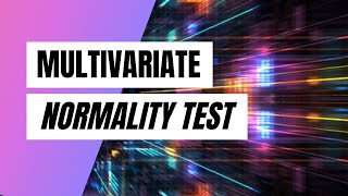 Multivariate Normality test using SPSS [upl. by Llekim89]