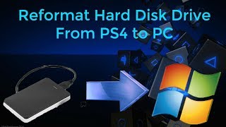 Reformat external hard drive from ps4 to pc [upl. by Lleuqram15]