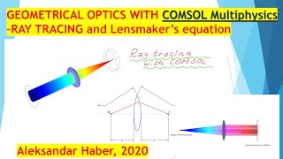 Geometrical Optics with COMSOL Multiphysics  Ray Tracing  Thin Lens  Lensmakers Formula [upl. by Nosredna179]