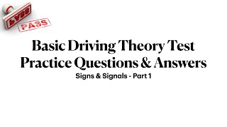 Basic Driving Theory Test Singapore BTT Online Practice Questions amp Answers Signs amp Signals PART 1 [upl. by Padriac]