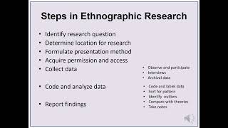 Ethnographic Research [upl. by Dahle]