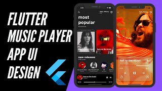 Online Music Player  Flutter UI  Speed Code [upl. by Enimaj]