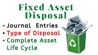 How to do fixed asset disposal  Example  Journal Entries [upl. by Yemirej]