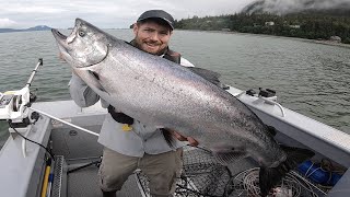 Monster 43lb King Salmon Epic Battle Salmon Fishing  Juneau Alaska JUNE 2020 [upl. by Licht905]