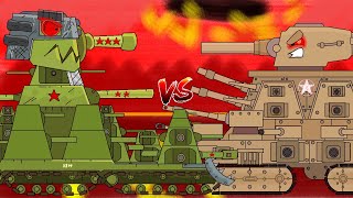 SOVIET KV44 VS AMERICAN KV44  Cartoons about tanks [upl. by Traver577]