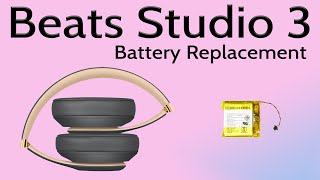 Beats Studio 3 Wireless Battery Replacement  Repair Tutorial [upl. by Swirsky]