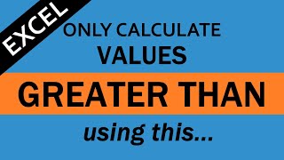 How to SUMIF Greater than Values in Excel [upl. by Clarise]