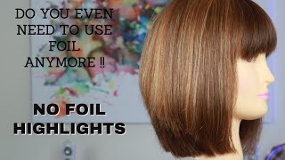 NO FOIL HIGHLIGHTS QUICK HIGHLIGHT TECHNIQUE [upl. by Lynch317]