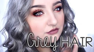 GREYSILVER HAIR  How to get SilverGrey hair DIY  RawBeautyKristi [upl. by Knoll]