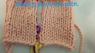 Seaming stockinette stitch [upl. by Amalle]